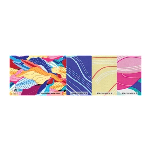 Fotobehang Monster Premium Canvas - Een kleurrijke puinhoop - Abstractie, Kleurrijke bladeren, Deel - 100x30 cm