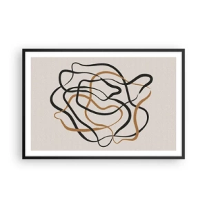 Poster in een zwarte lijst - Alles ging mis - 91x61 cm