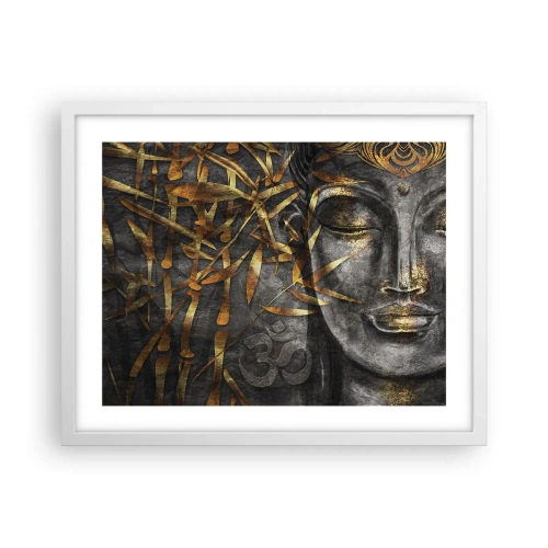 Poster in een witte lijst - Voel de rust - 50x40 cm