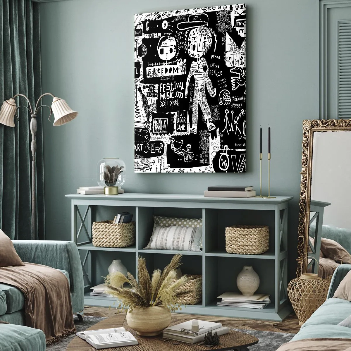 Schilderen op canvas - Geestelijke jeugd van wet en vreugde - 45x80 cm