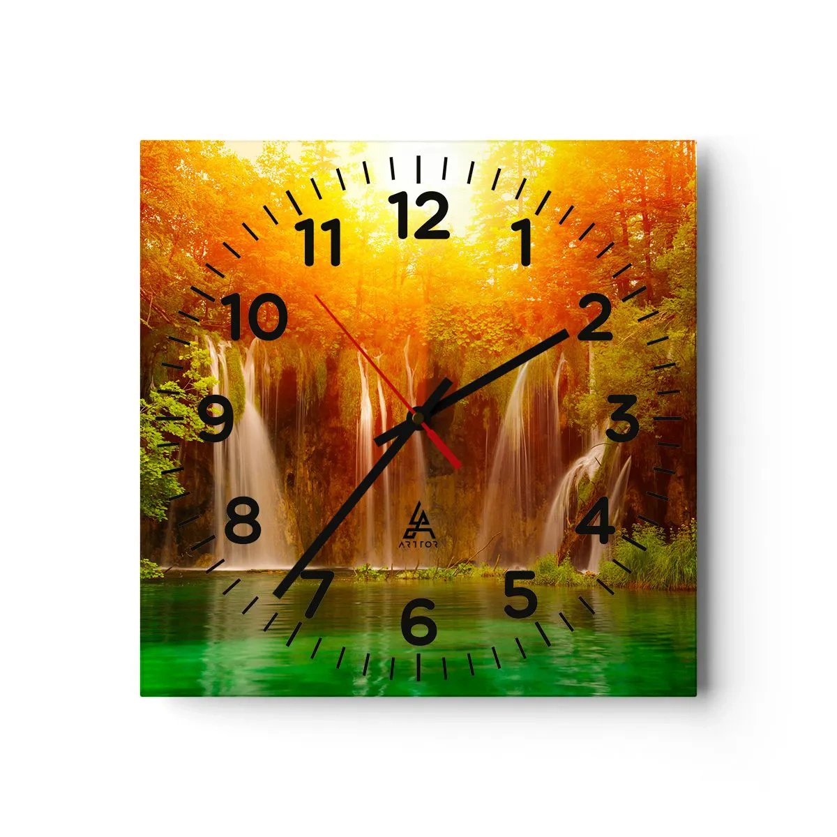 Wandklok - Klok - In de zon en in de schaduw - 30x30 cm