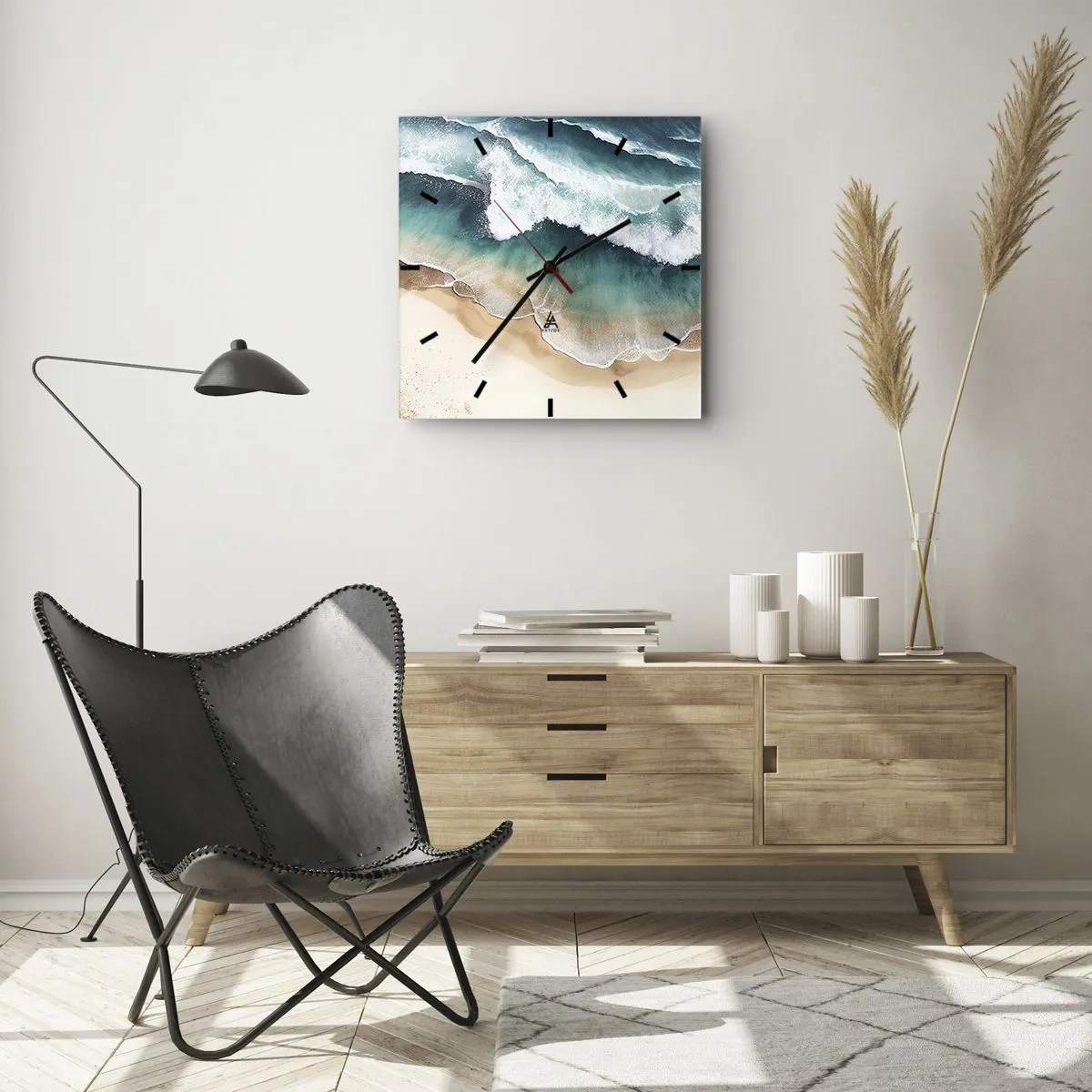 Wandklok - Klok - De eeuwige ontmoeting - 30x30 cm