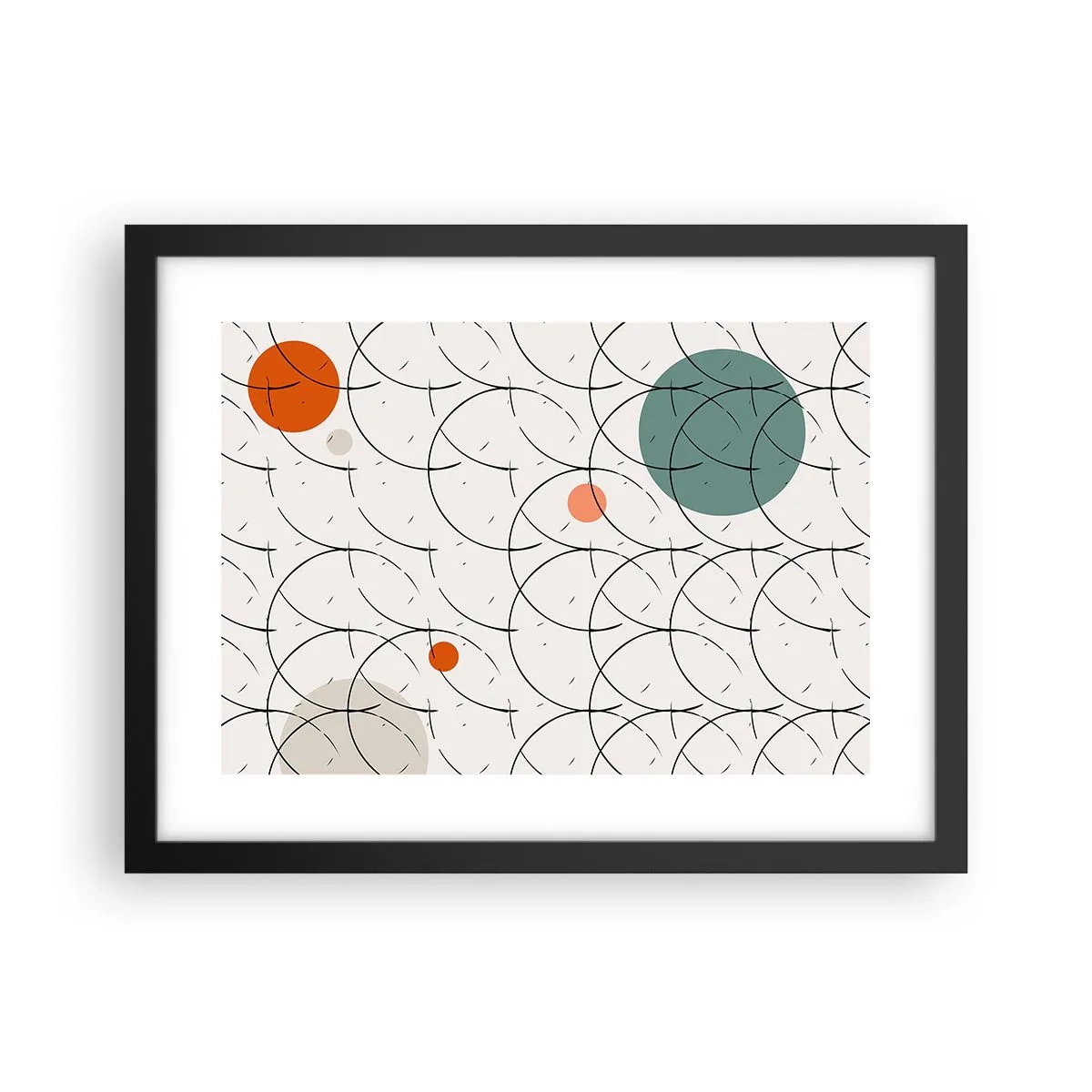 Poster in een zwarte lijst - In de pop-art-sfeer - 40x30 cm