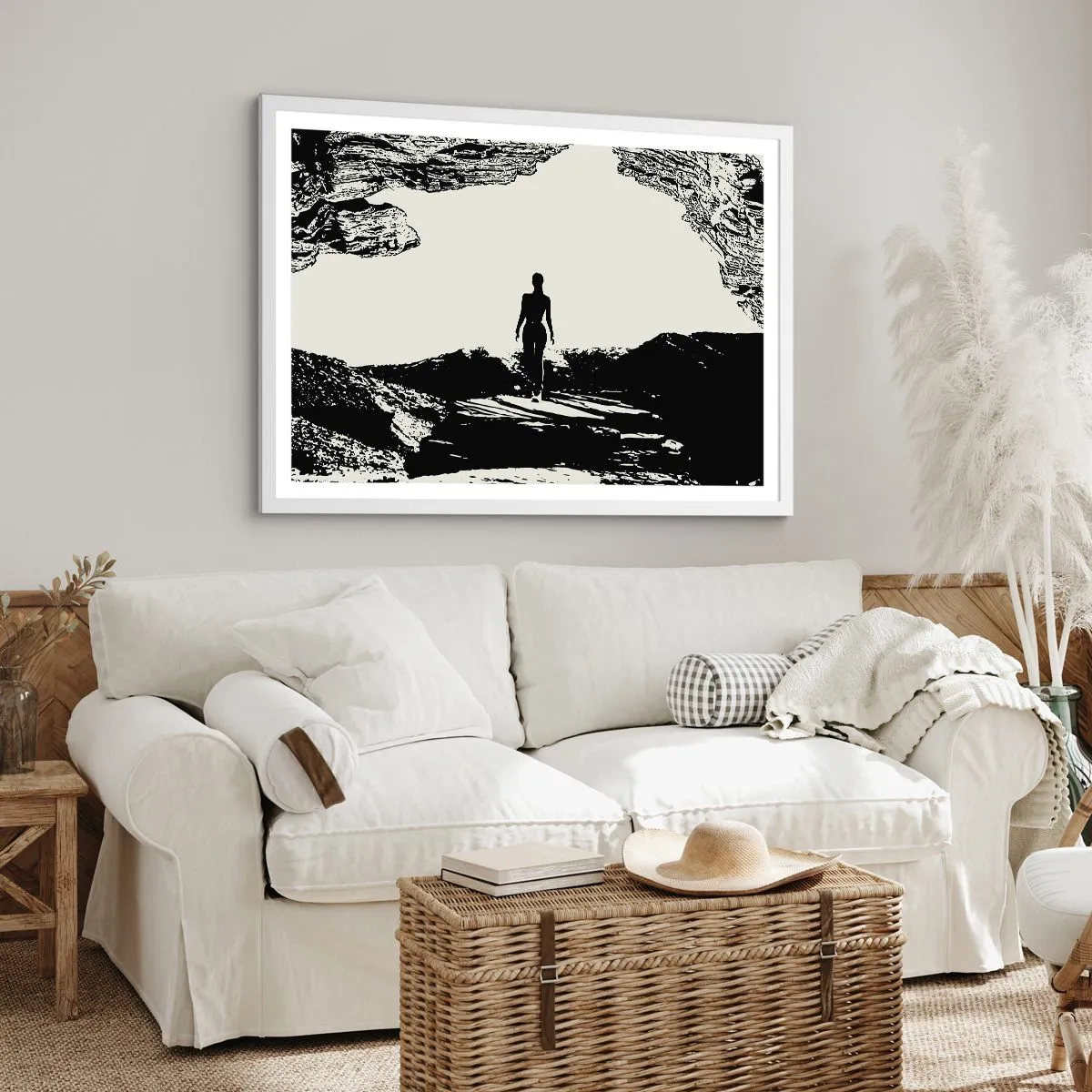 Poster in een witte lijst - Een nieuwe kijk - 70x50 cm