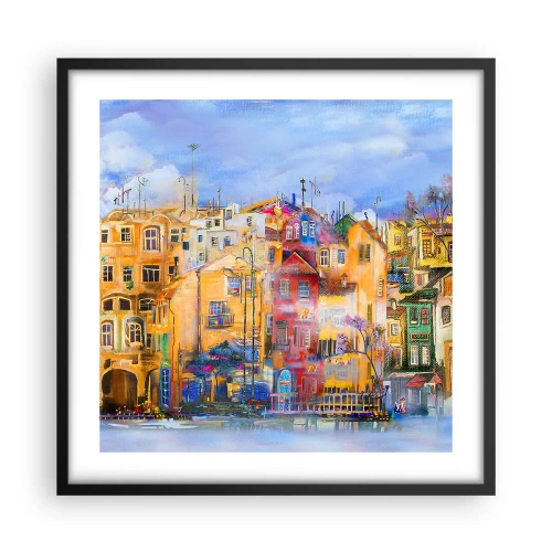 Poster in een zwarte lijst - Wij zijn samen - 50x50 cm