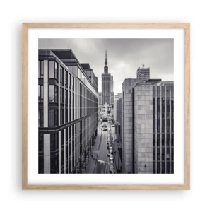 Een poster in een licht eiken lijst - Warschau vallei - 50x50 cm