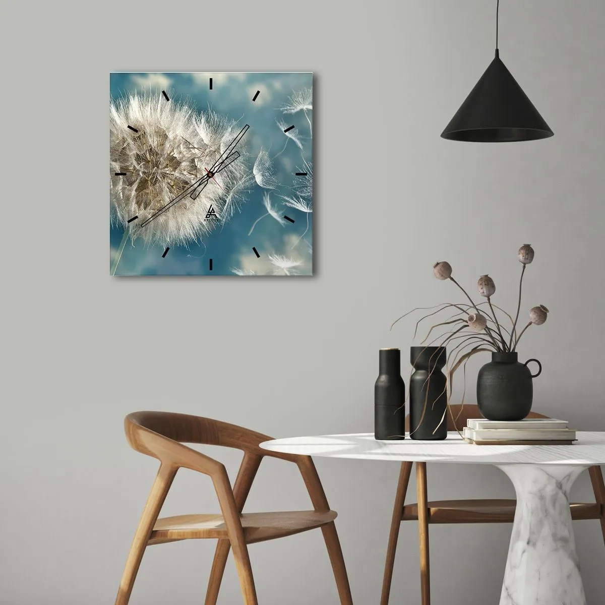 Wandklok - Klok - Engelen adem - 30x30 cm