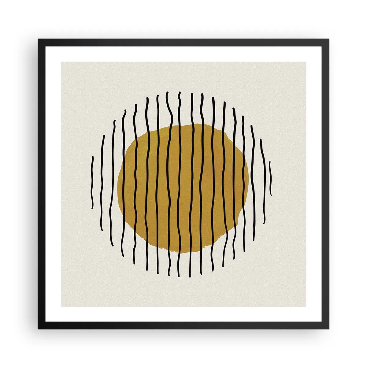 Poster in een zwarte lijst - Abstractie trillend van warmte - 60x60 cm