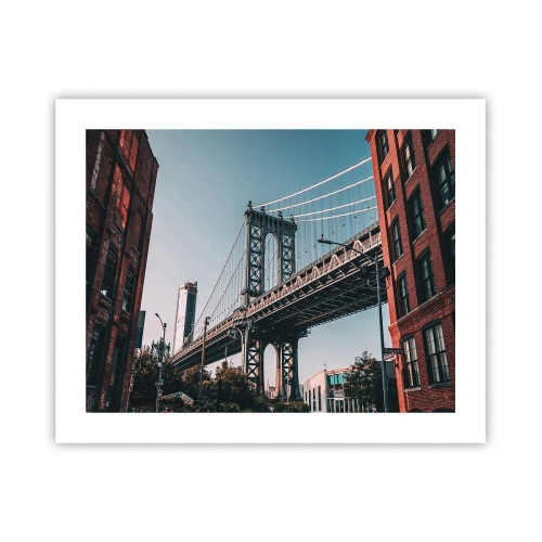 Poster - Over de golven van de stad - 50x40 cm