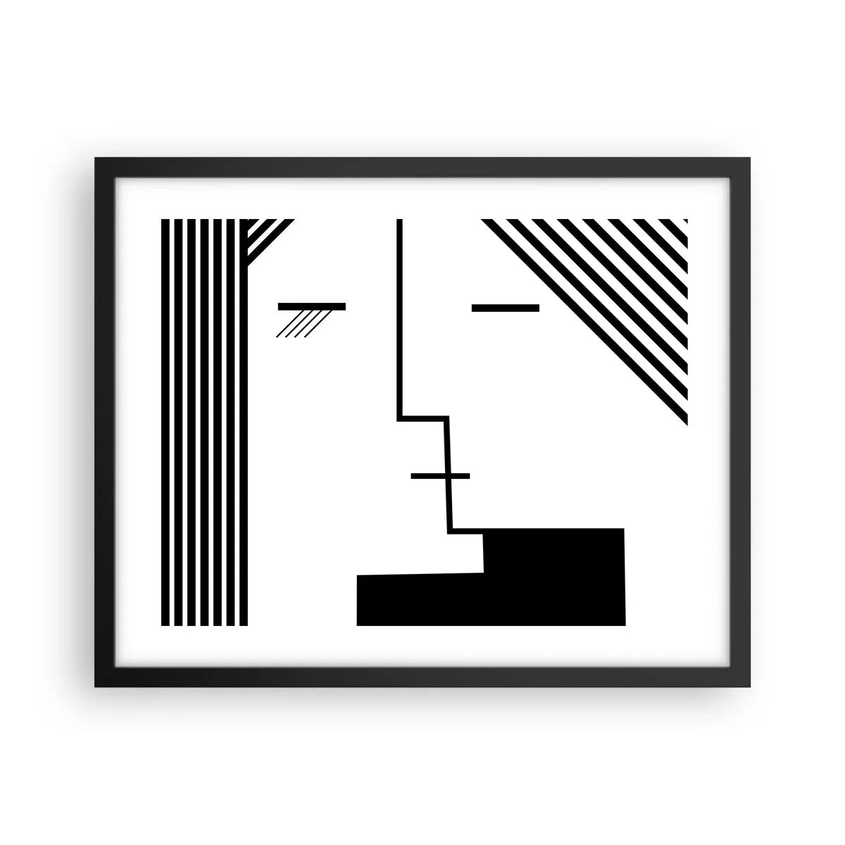Poster in een zwarte lijst - Alleen maar een kus - 50x40 cm