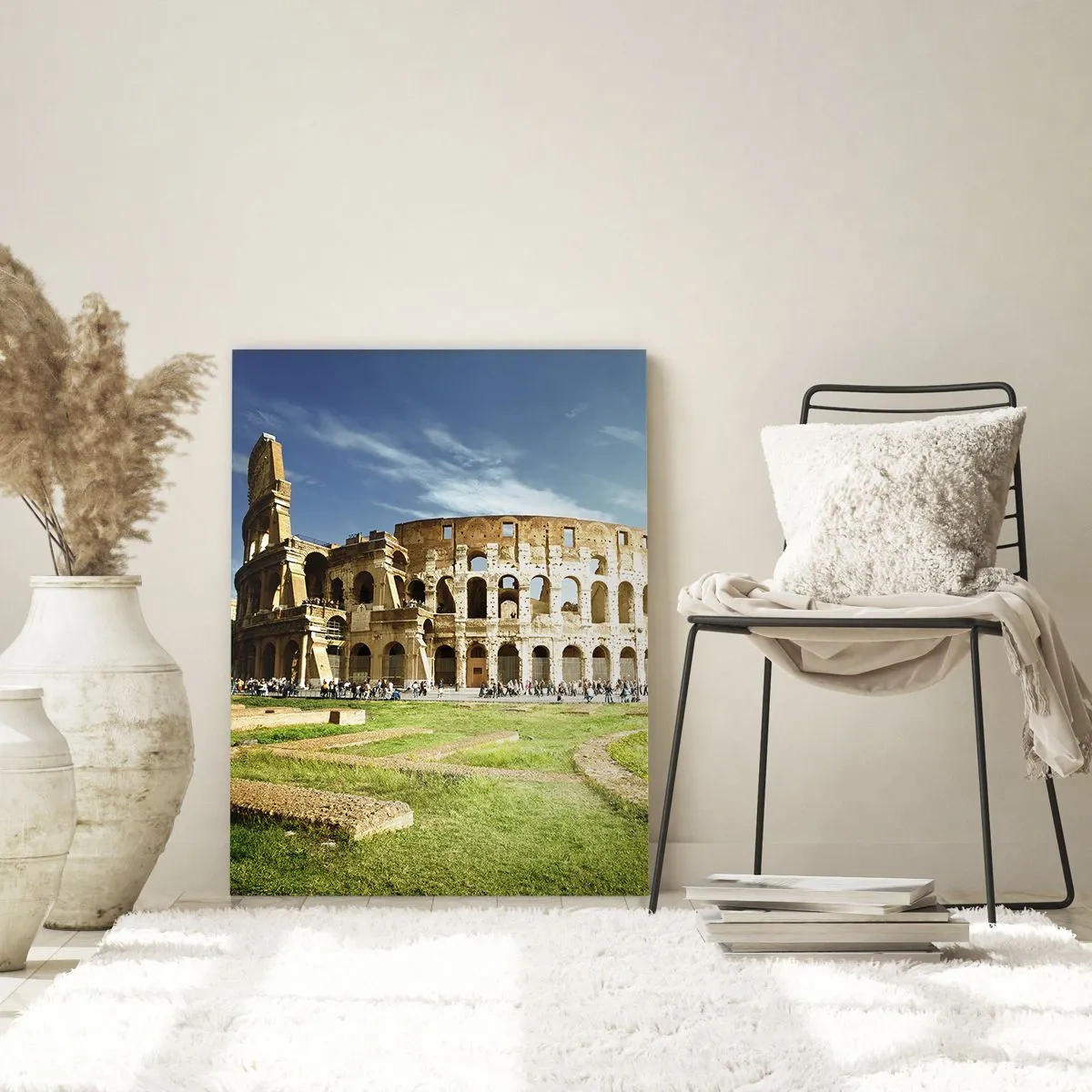 Schilderen op glas - We kunnen nog steeds het gekletter van het geweer horen - 80x120 cm