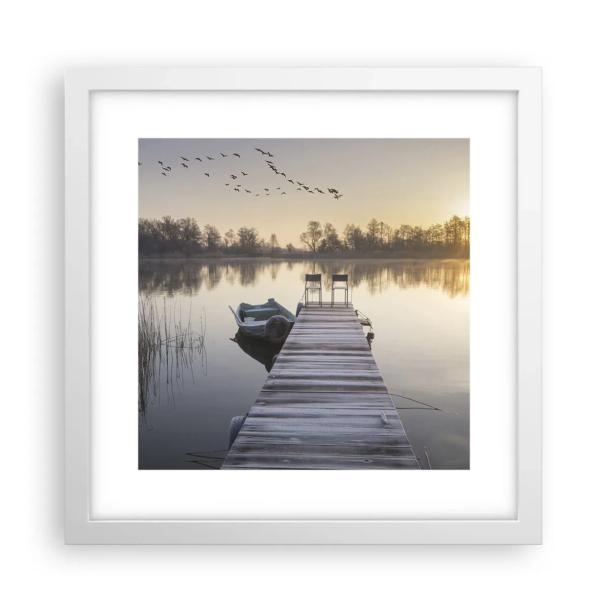 Poster in een witte lijst - Ik ben zo terug - 30x30 cm