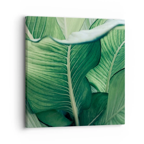 Schilderen op canvas - Intens groen leven - 30x30 cm