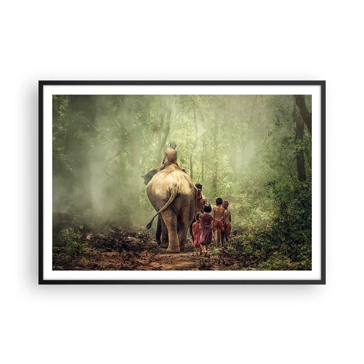 Poster in een zwarte lijst - Nieuw Jungle Boek - 100x70 cm