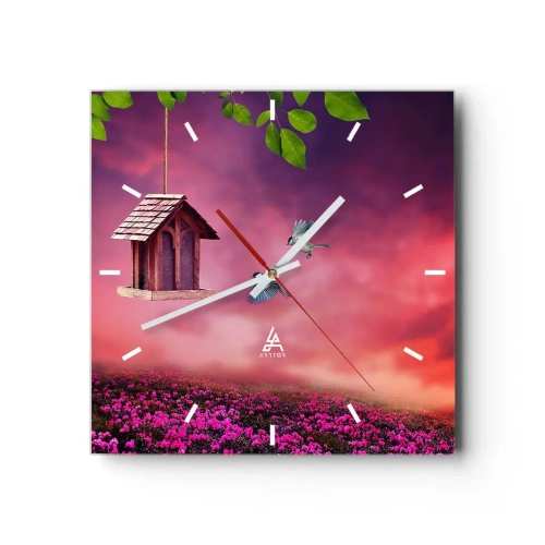 Wandklok - Klok - Uitnodiging voor het avondeten - 30x30 cm