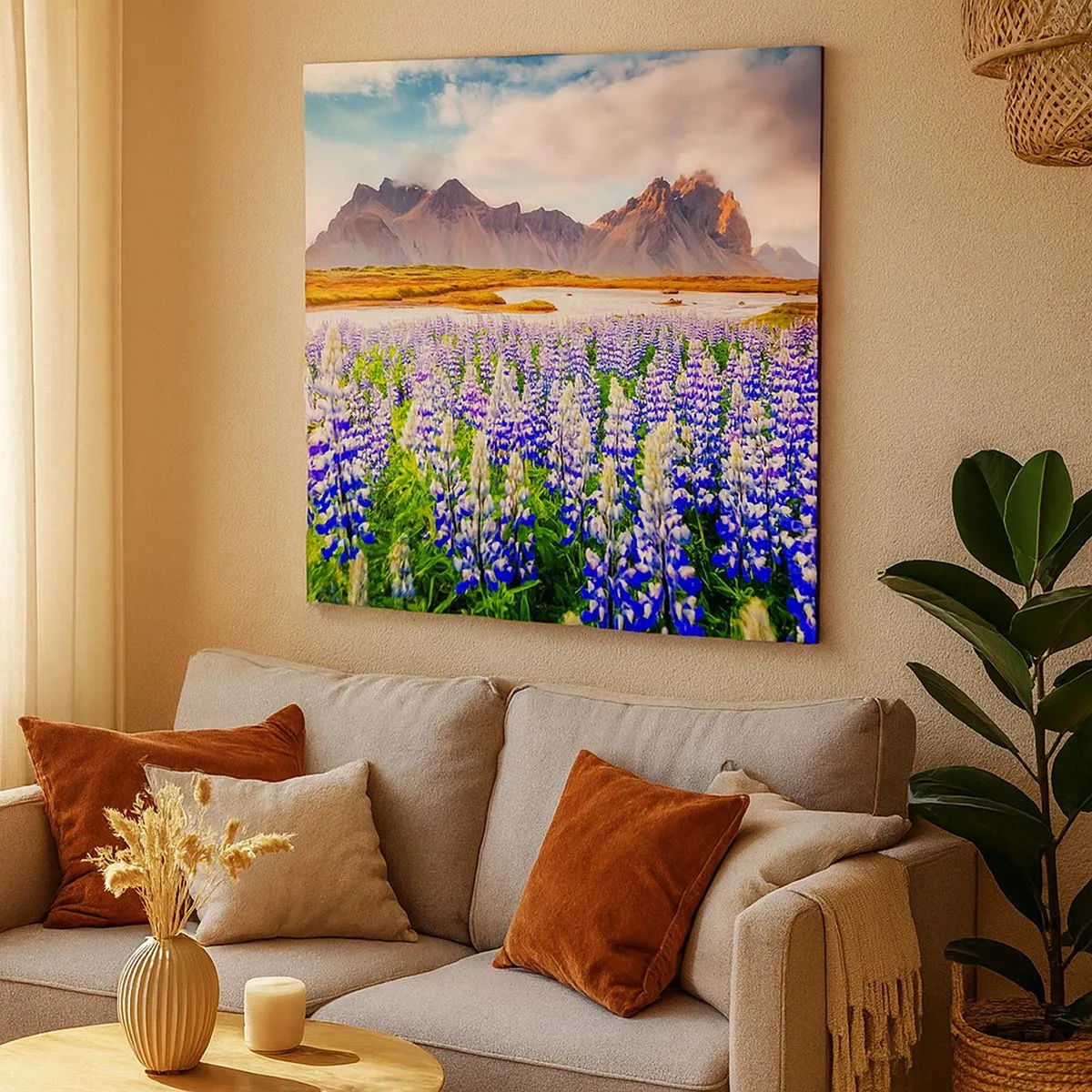 Schilderen op canvas - Kracht en soberheid naast zachtheid - 30x30 cm