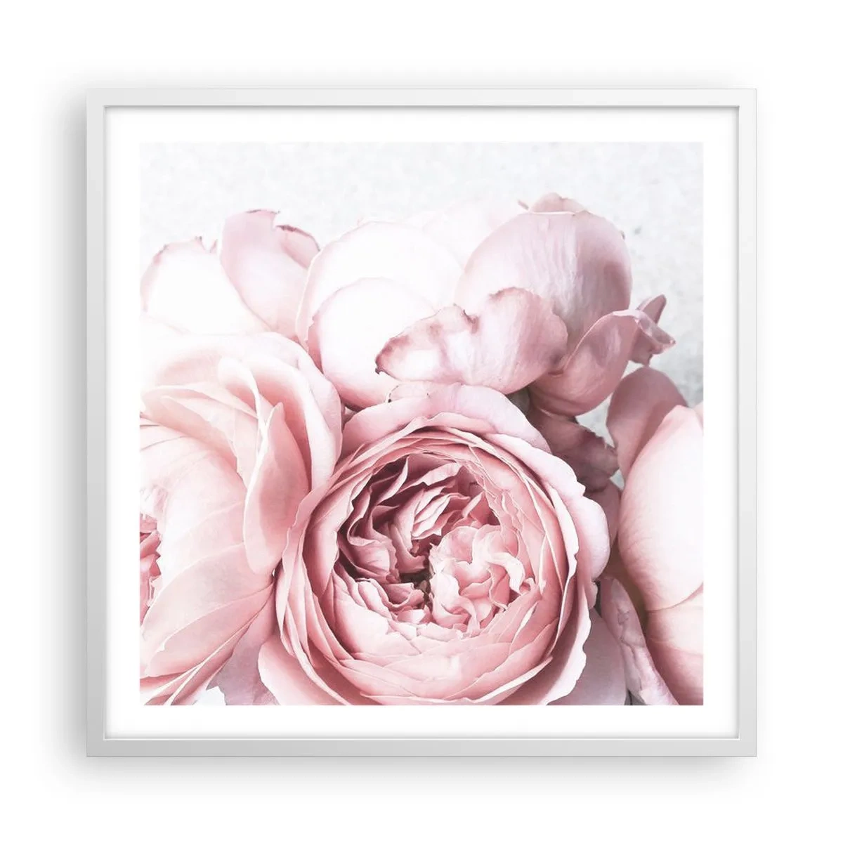 Poster in een witte lijst - Voor romantici - 60x60 cm
