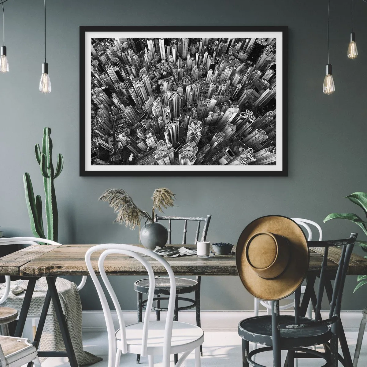 Poster in een zwarte lijst - Nog steeds hoger en hoger - 70x50 cm