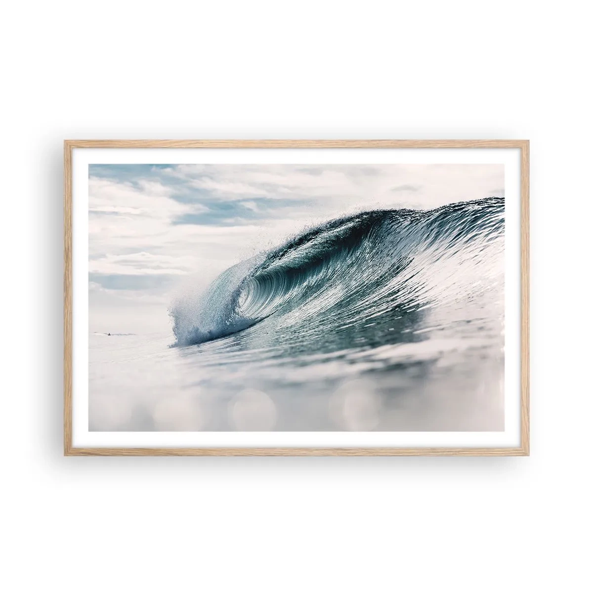Een poster in een licht eiken lijst - Waterpiek - 91x61 cm