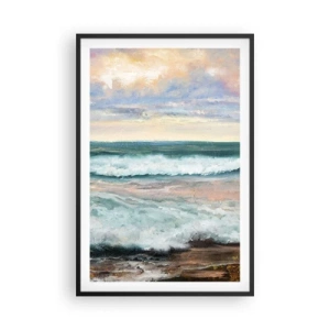 Poster in een zwarte lijst - Hier maak je je ziel glad - 61x91 cm