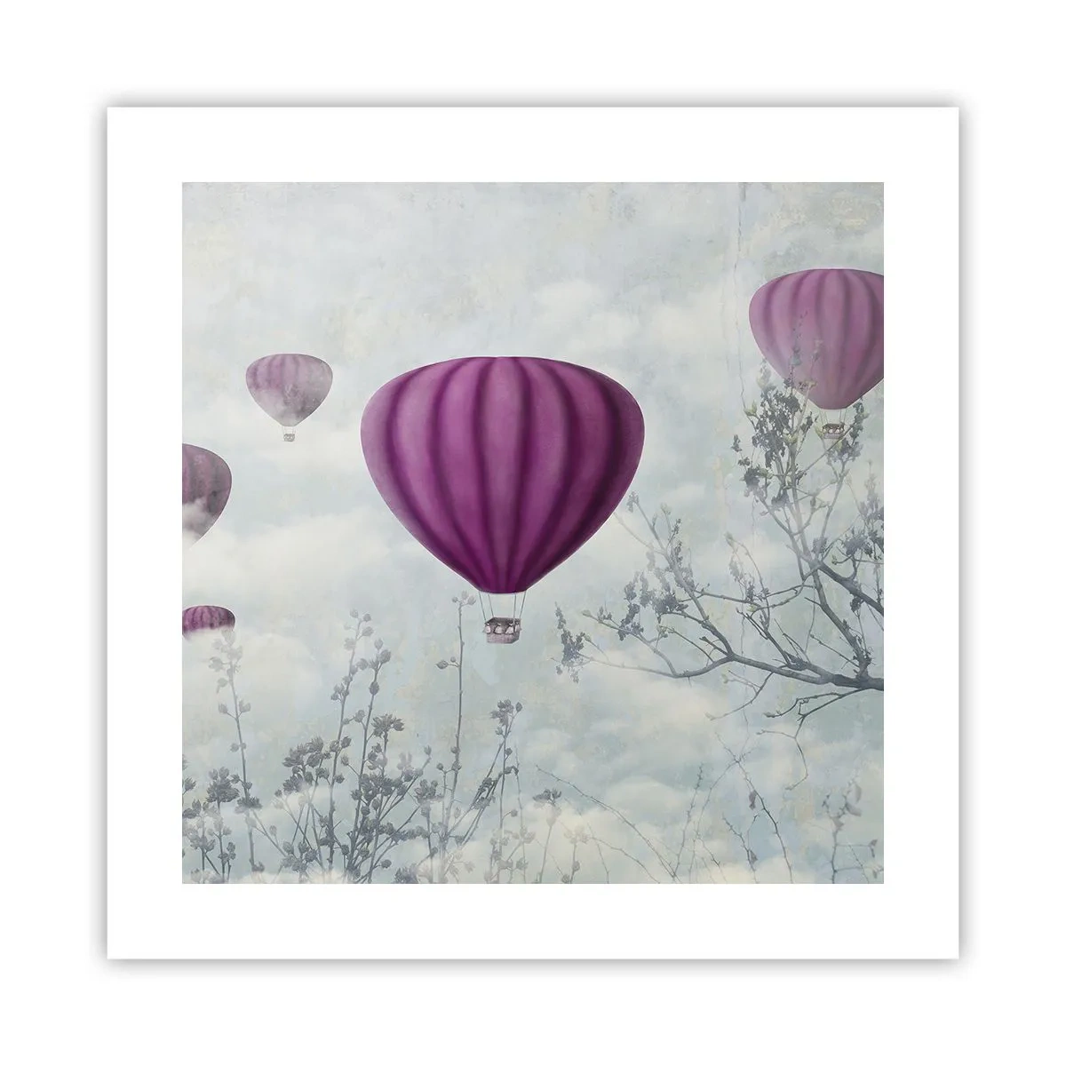 Poster - Als schepen in de lucht - 40x40 cm