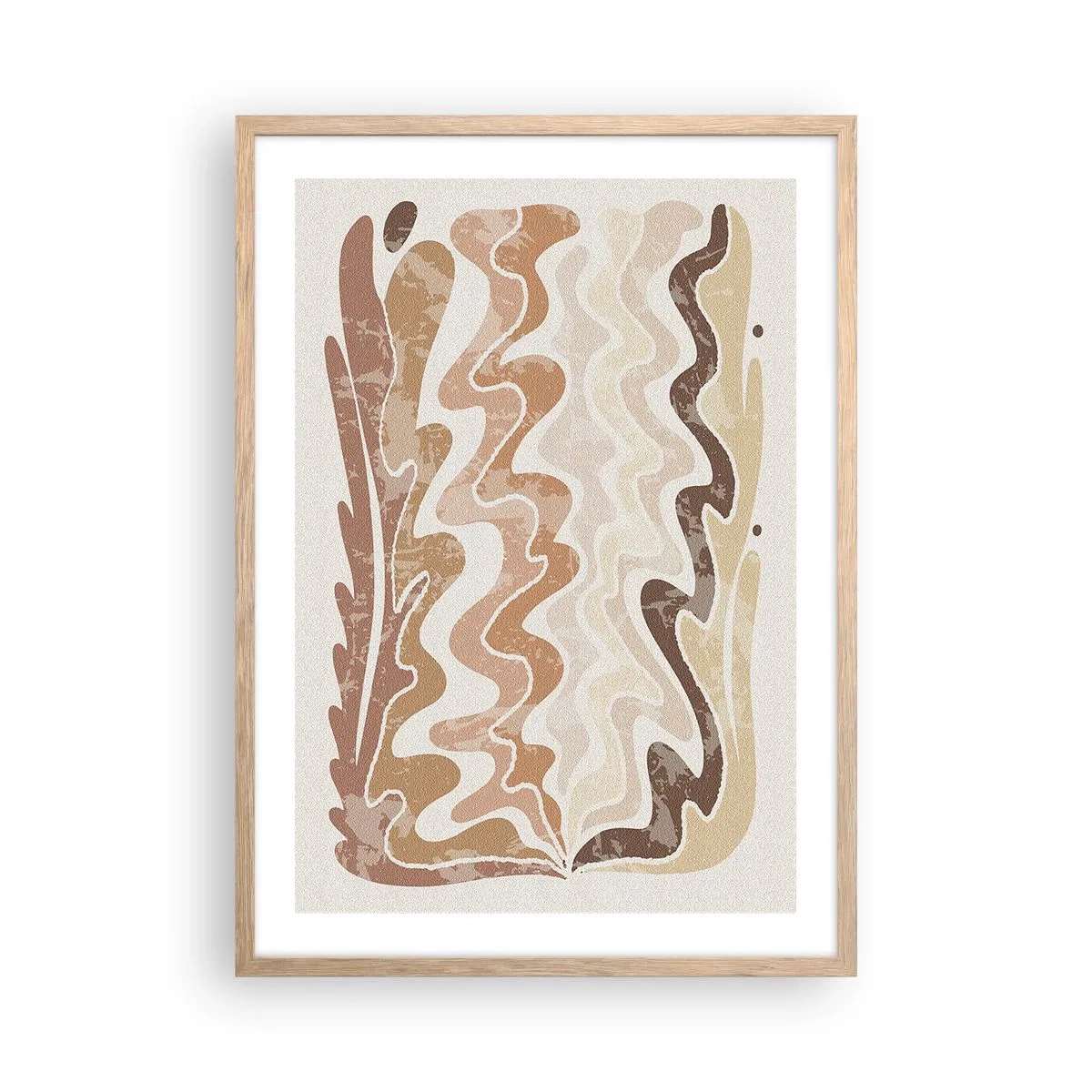 Een poster in een licht eiken lijst - Goede energie – goede emoties - 50x70 cm