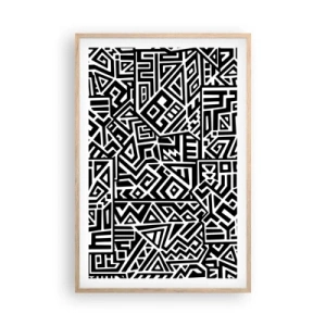 Een poster in een licht eiken lijst - Pre-Columbiaanse compositie - 61x91 cm