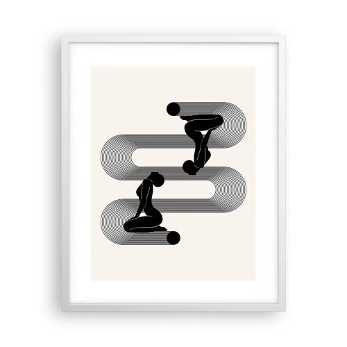 Poster in een witte lijst - Sensuele symmetrie - 40x50 cm