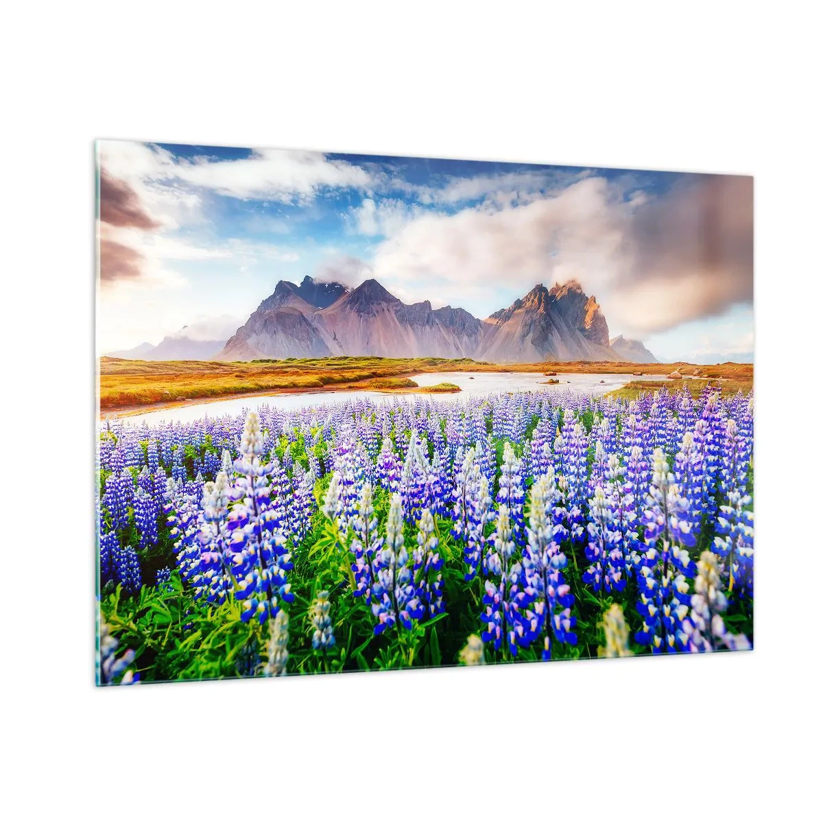 Schilderen op glas - Kracht en soberheid naast zachtheid - 100x70 cm