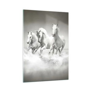 Schilderen op glas - Witte waanzin - 50x70 cm