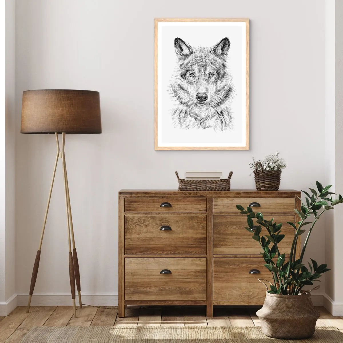 Een poster in een licht eiken lijst - Een geboren leider - 70x100 cm