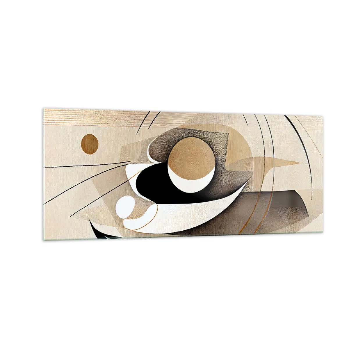 Schilderen op glas - Compositie: de essentie van de dingen - 100x40 cm