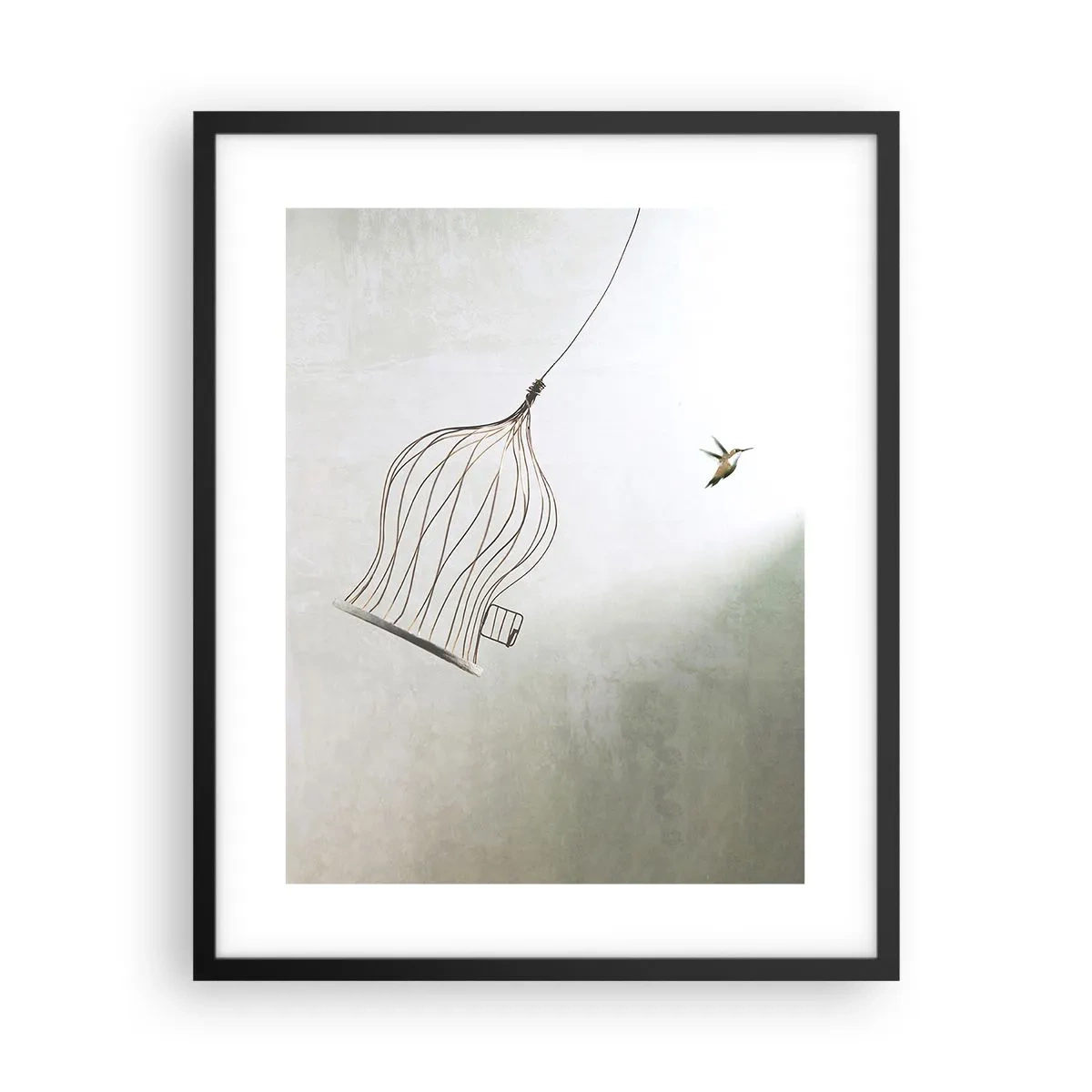 Poster in een zwarte lijst - In je element - 40x50 cm