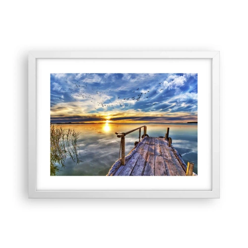 Poster in een witte lijst - De wind gaat rusten - 40x30 cm