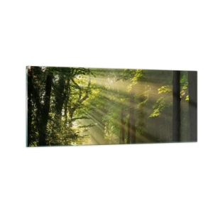 Schilderen op glas - Bosmoment - 100x40 cm