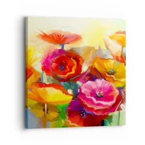 Schilderen op canvas - Niet alleen rood - 30x30 cm
