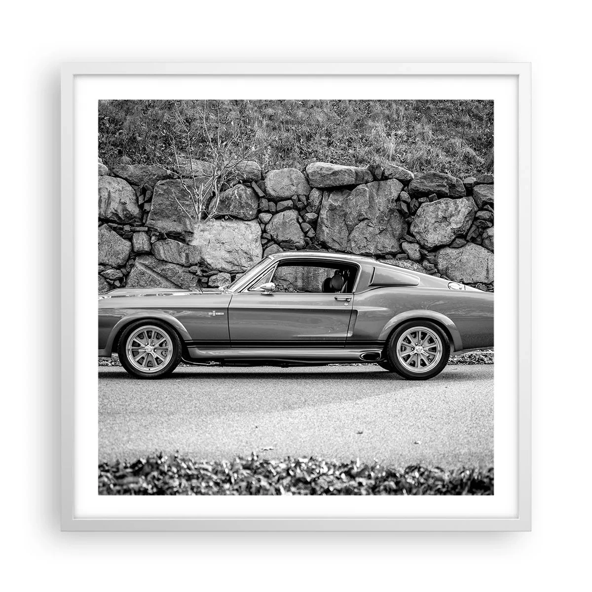 Poster in een witte lijst - De legende van de jaren 60 - 60x60 cm