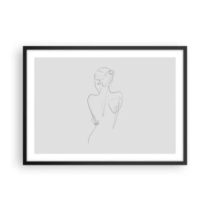 Poster in een zwarte lijst - Lichaamsmuziek - 70x50 cm
