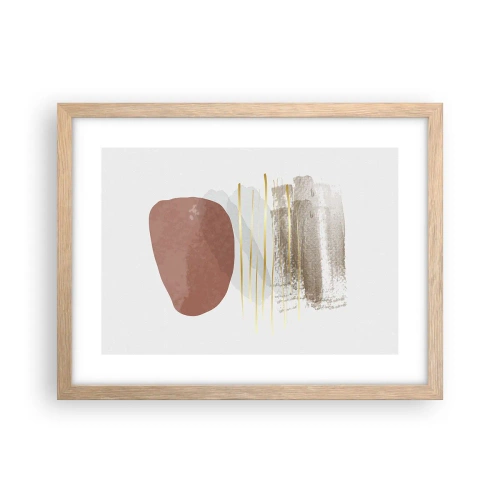 Een poster in een licht eiken lijst - Abstracte zuilengalerij - 40x30 cm