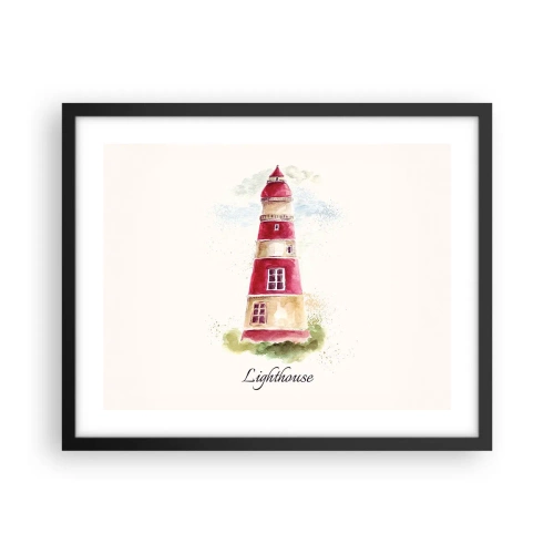 Poster in een zwarte lijst - Er is altijd goed weer in de buurt - 50x40 cm