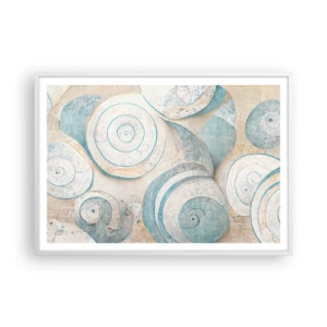 Poster in een witte lijst - Wat zit er in de schelp? - 100x70 cm