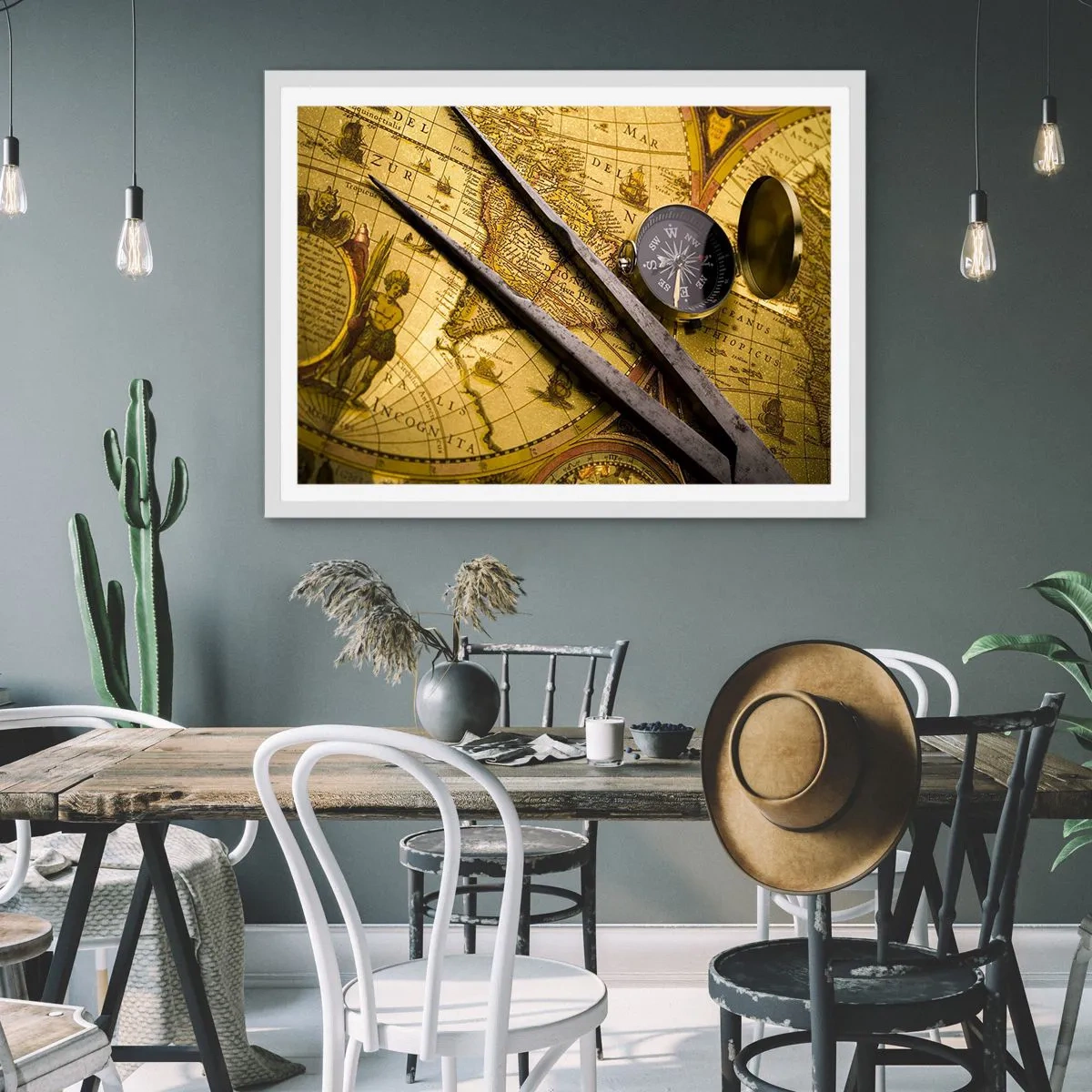 Poster in een witte lijst - Waar zijn deze schatten? - 100x70 cm