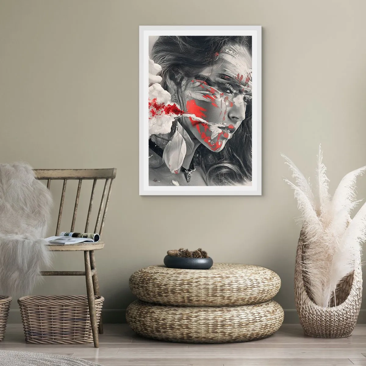 Poster in een witte lijst - In de dampen van absurditeit - 61x91 cm