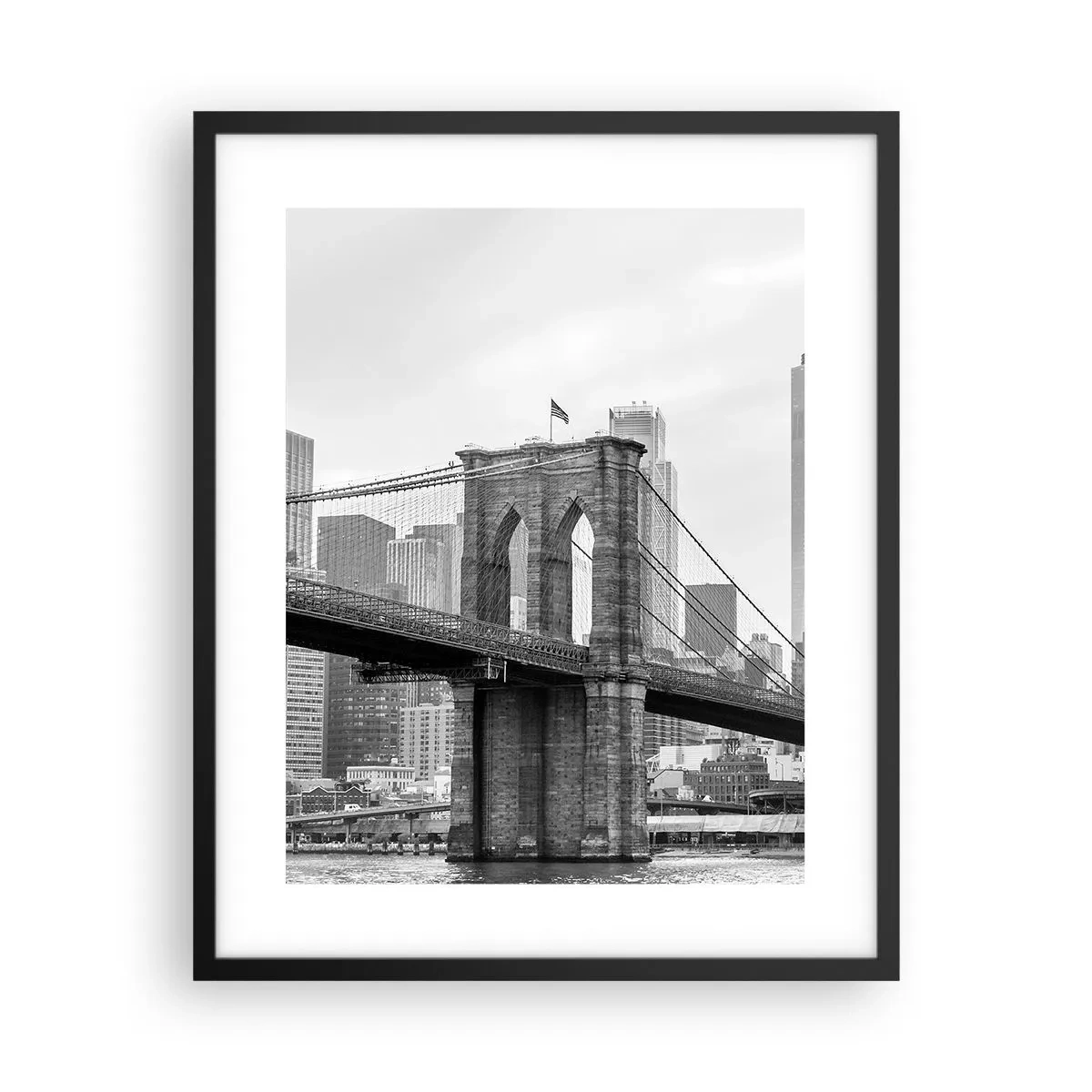 Poster in een zwarte lijst - New Yorkse sfeer - 40x50 cm