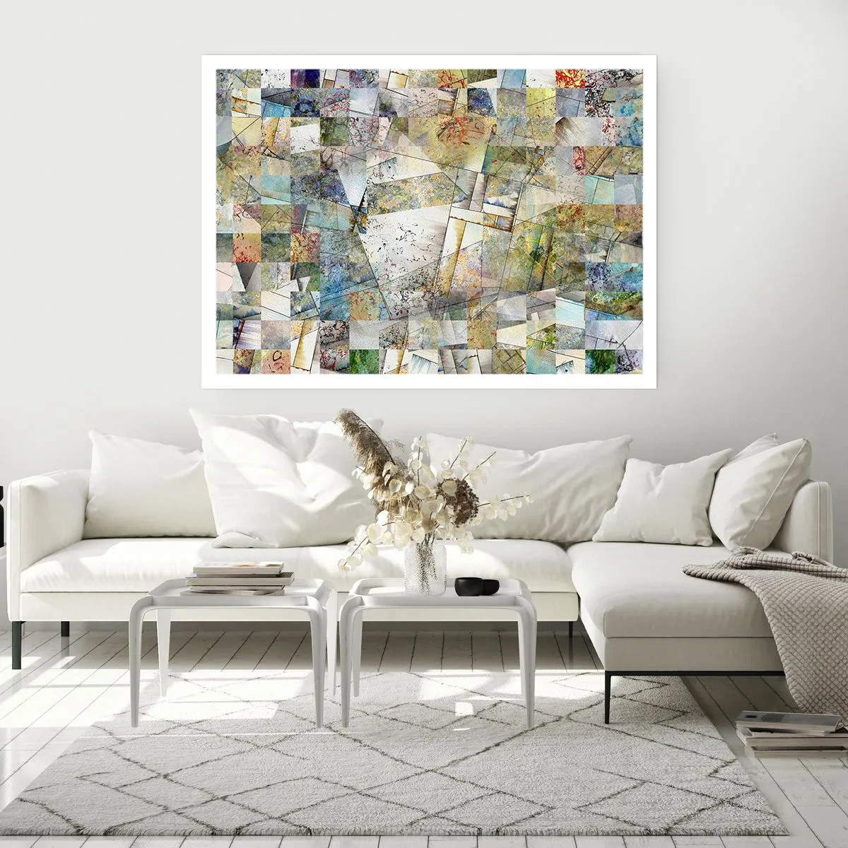 Poster - Geometrische schuifeling - 100x70 cm