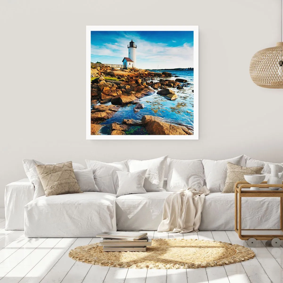 Poster - Kom blij terug, ik wacht - 60x60 cm