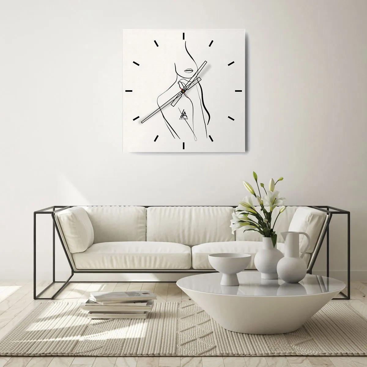 Wandklok - Klok - Een golf van melancholie - 40x40 cm