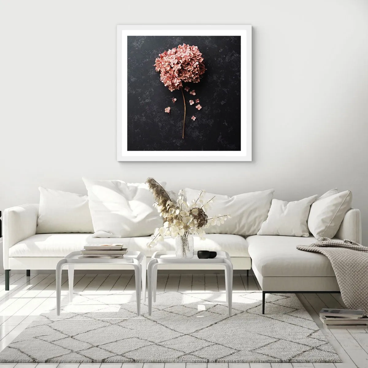 Poster in een witte lijst - Een echt romantisch teken - 60x60 cm