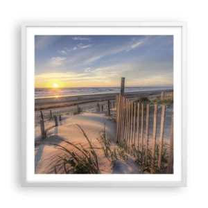 Poster in een witte lijst - Glans en schaduw van de wind - 60x60 cm