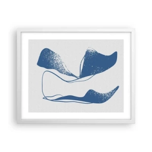 Poster in een witte lijst - Gevleugelde abstractie - 50x40 cm